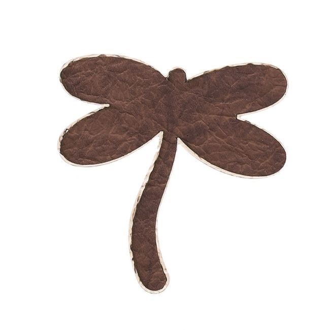 BROCHE LIBÉLULA METAL IMITACIÓN CUERO