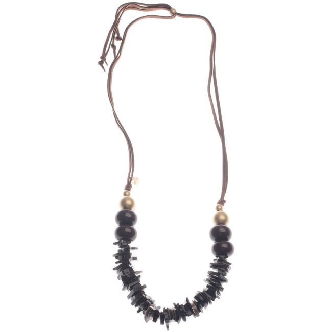 COLLAR LARGO CUENTAS RESINA COCO