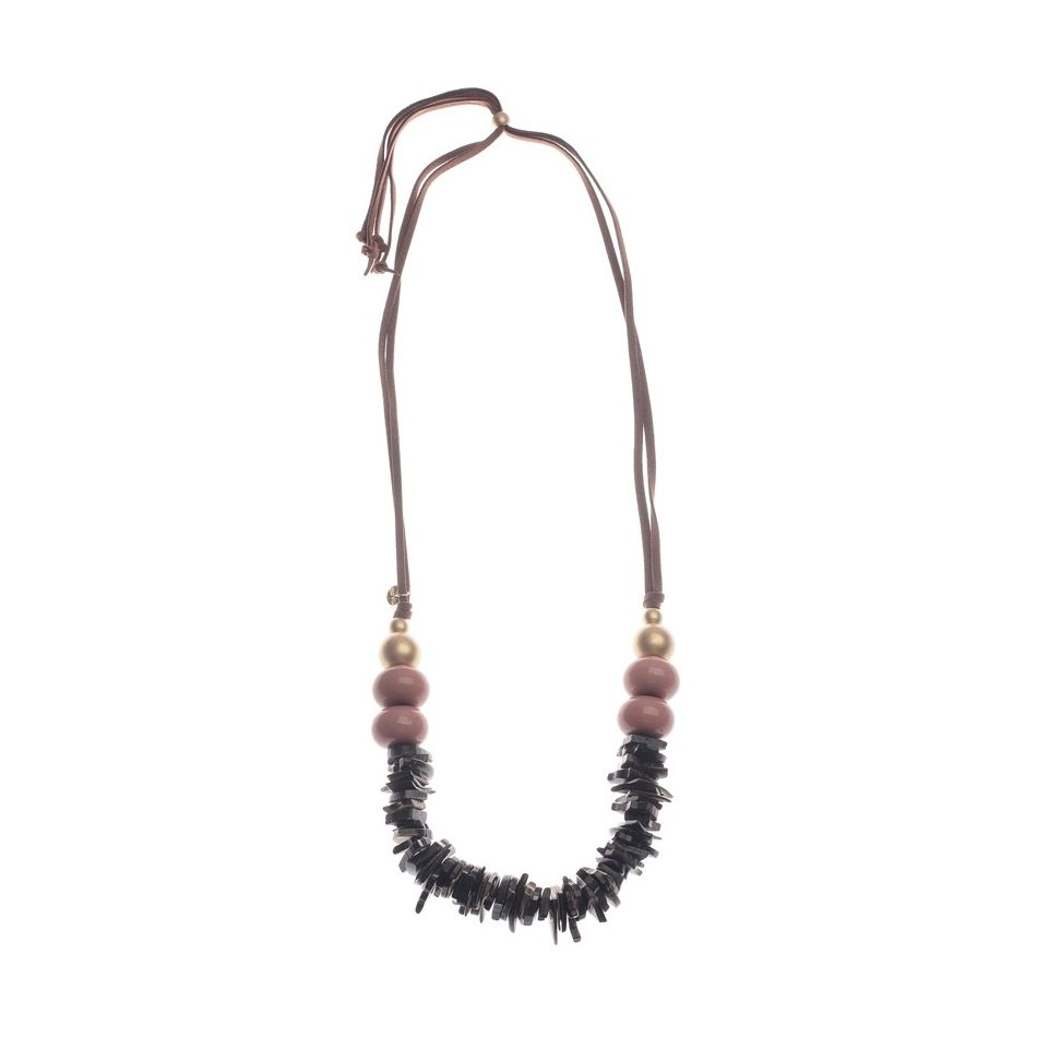 COLLAR LARGO CUENTAS RESINA COCO