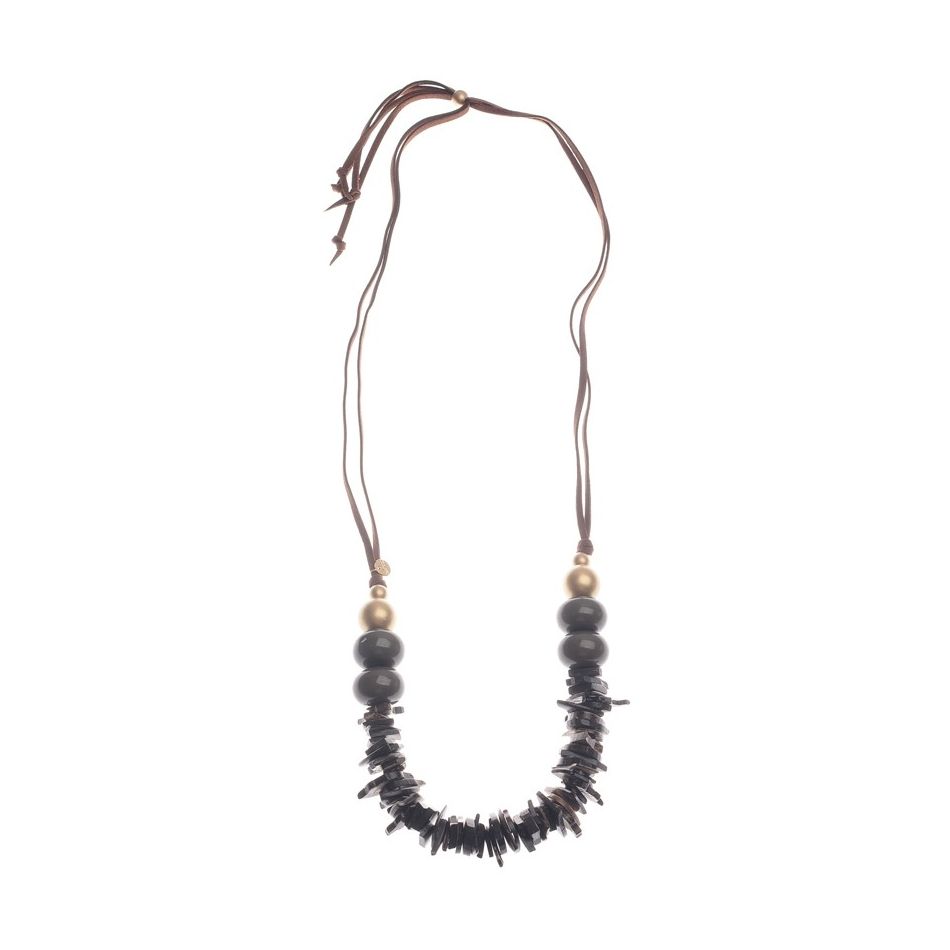 COLLAR LARGO CUENTAS RESINA COCO