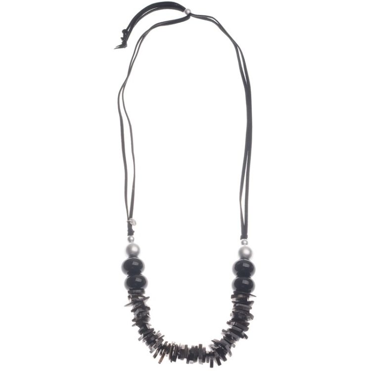 COCONUT RESIN BEADS LONG NECKLACE 2