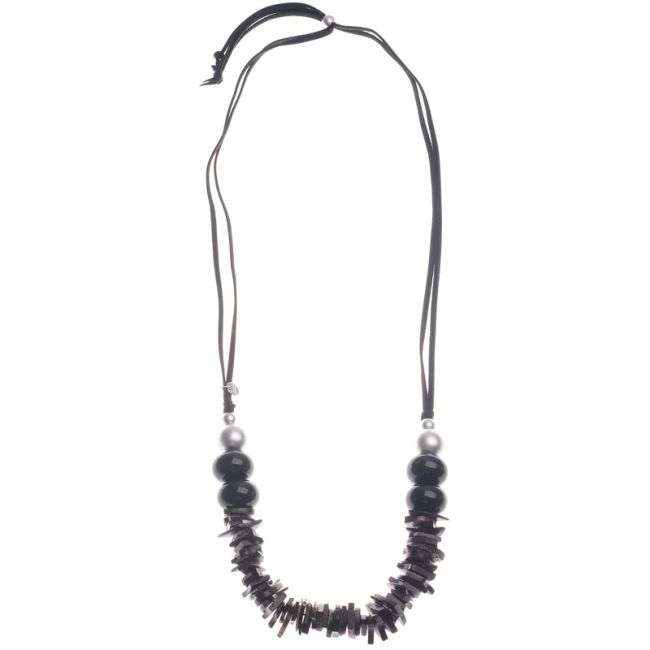 COLLAR LARGO CUENTAS RESINA COCO