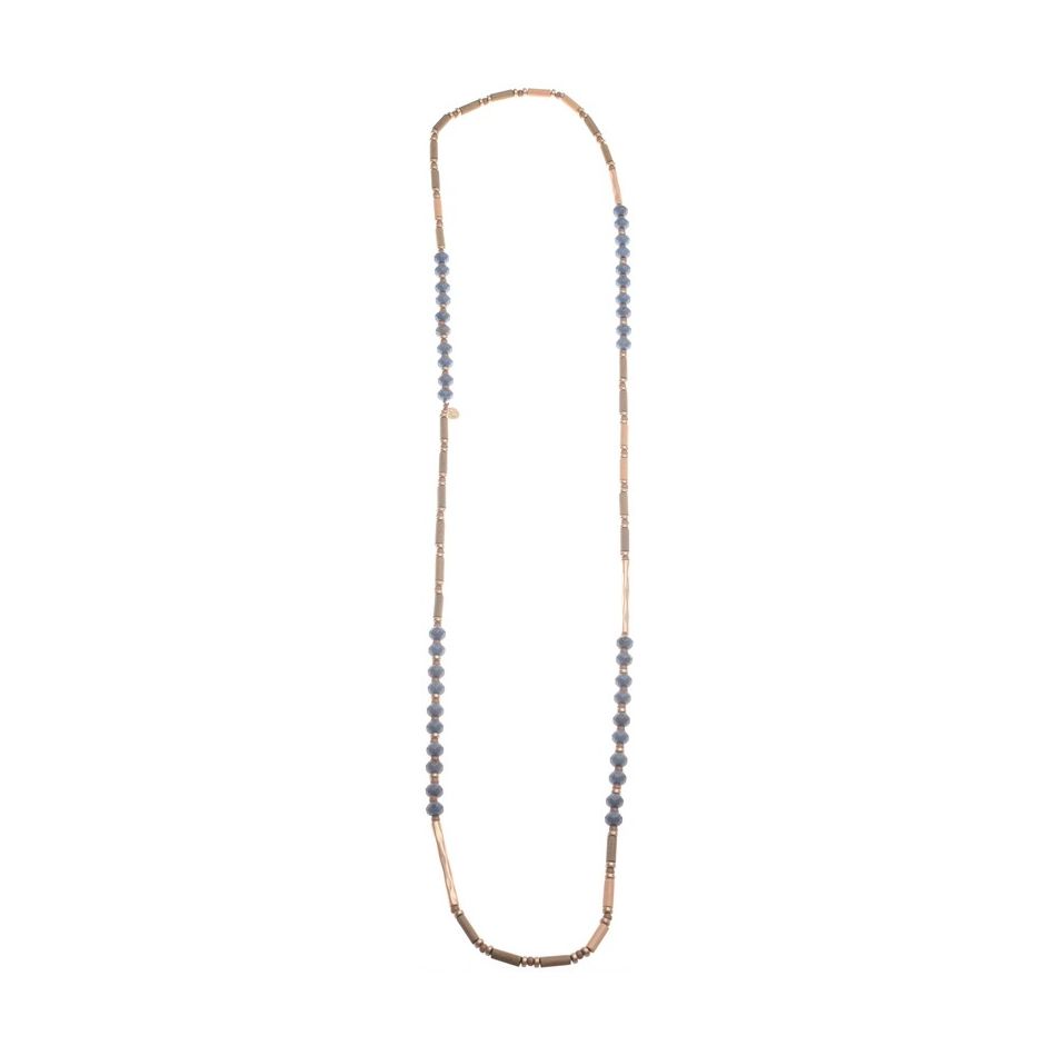 LONG NECKLACE WOOD RESIN BEADS