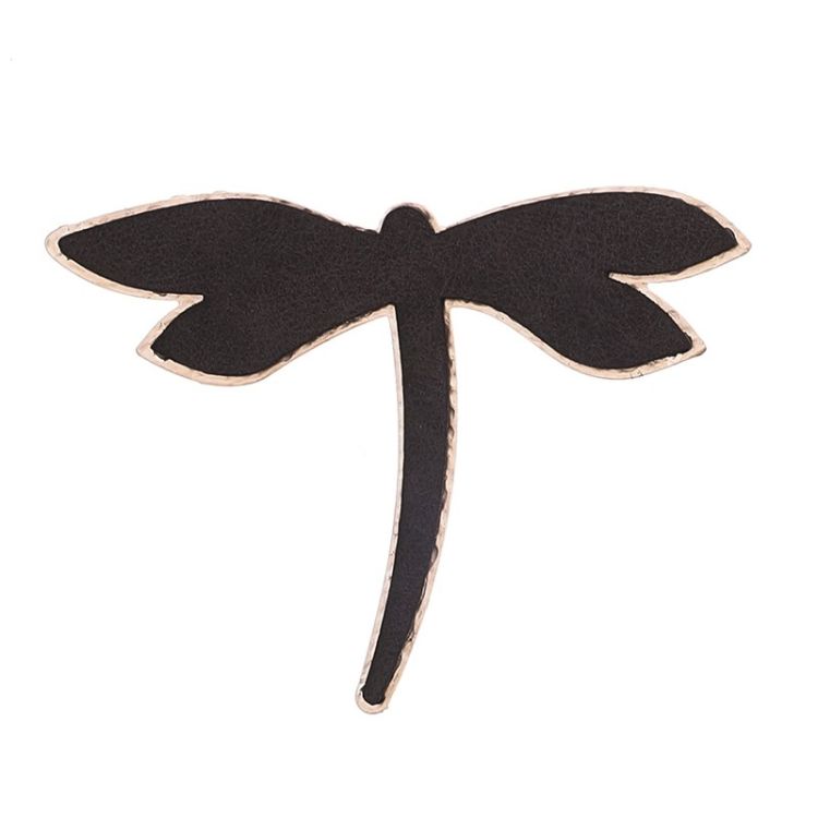 IMITATION LEATHER METAL DRAGONFLY BROOCH