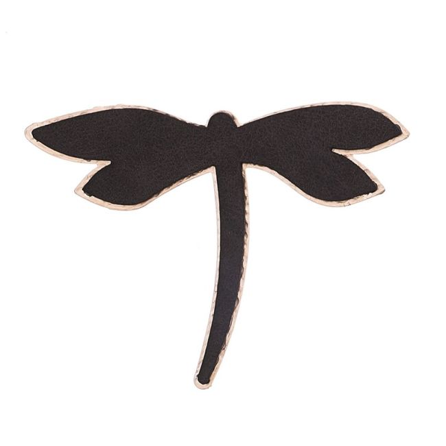 BROCHE LIBÉLULA METAL IMITACIÓN CUERO
