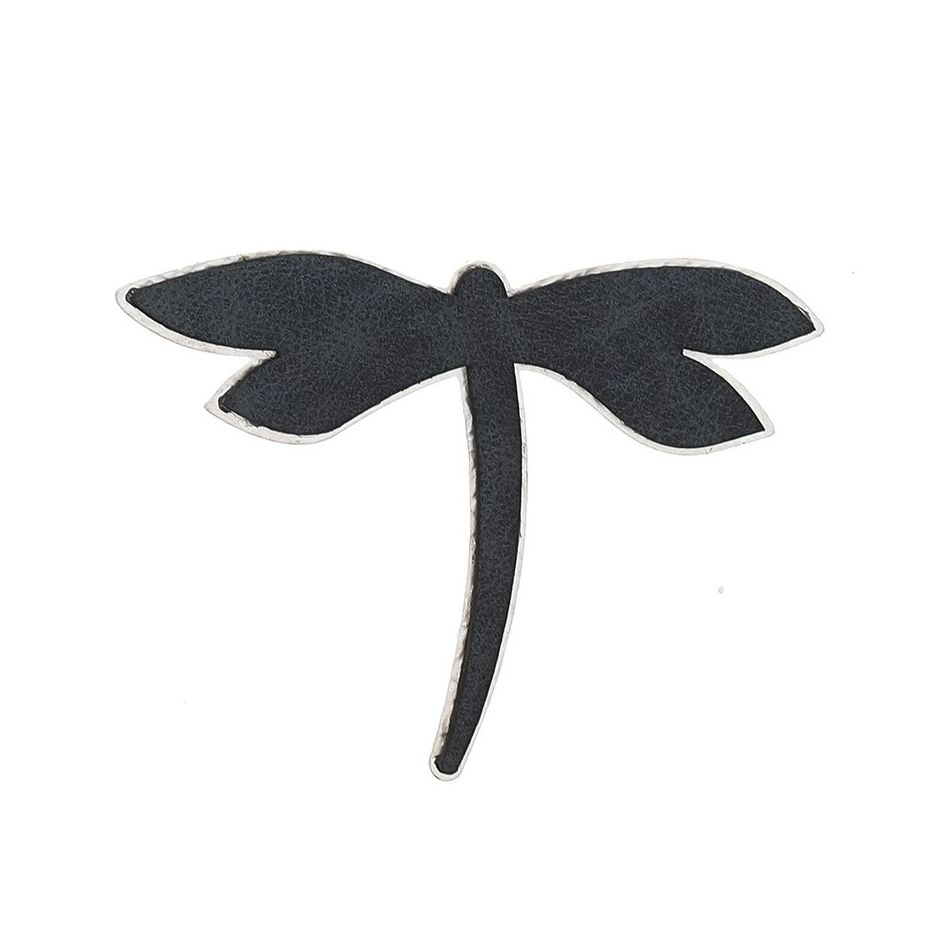 BROCHE LIBÉLULA METAL IMITACIÓN CUERO