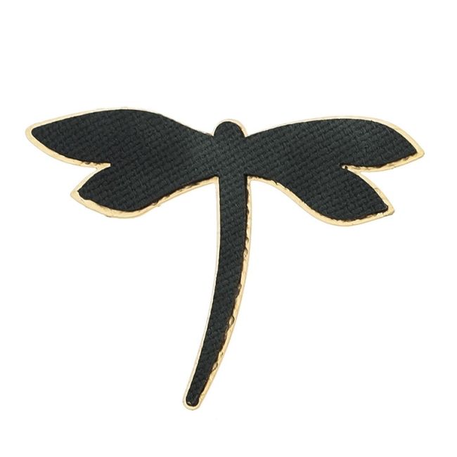 BROCHE LIBÉLULA METAL IMITACIÓN CUERO