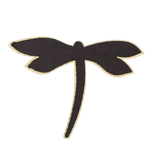BROCHE LIBÉLULA METAL IMITACIÓN CUERO