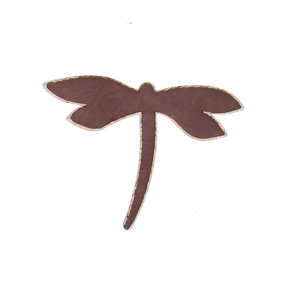 BROCHE LIBÉLULA METAL IMITACIÓN CUERO