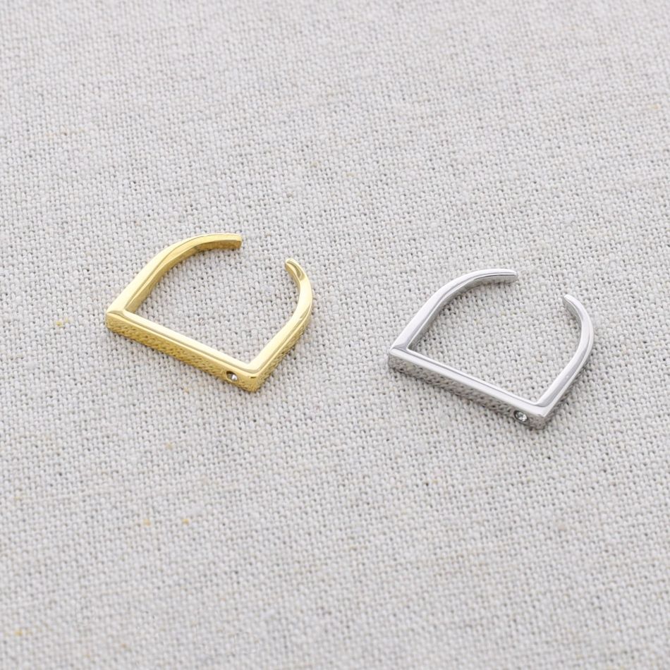 ANILLO ACERO CRISTAL INCRUSTADO
