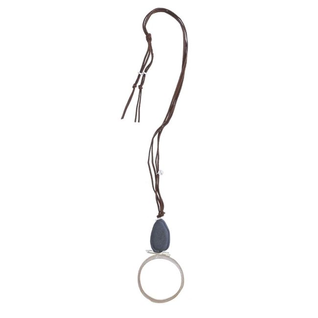 COLLAR LARGO COLGANTE ANILLA METAL