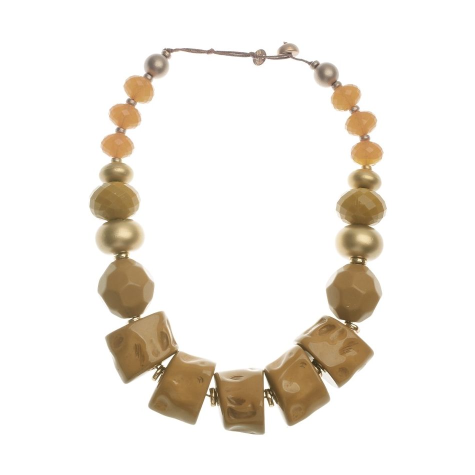 RESIN BEADS SHORT NECKLACE