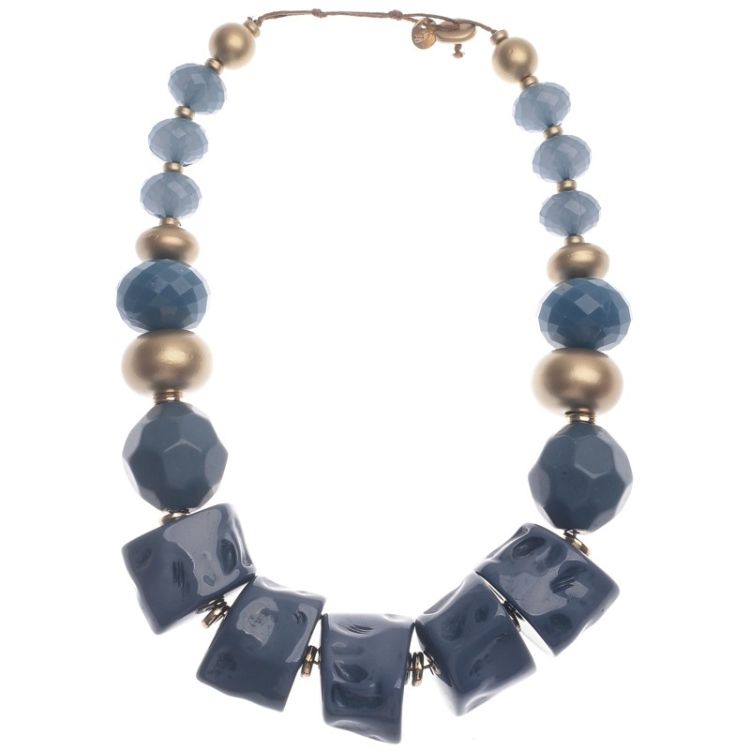 RESIN BEADS SHORT NECKLACE