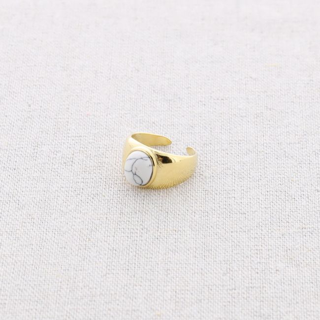 ANILLO ACERO PIEDRA INCRUSTADA