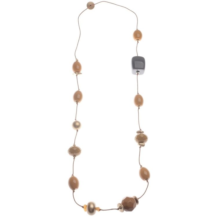 COLLAR LARGO CUENTAS RESINA