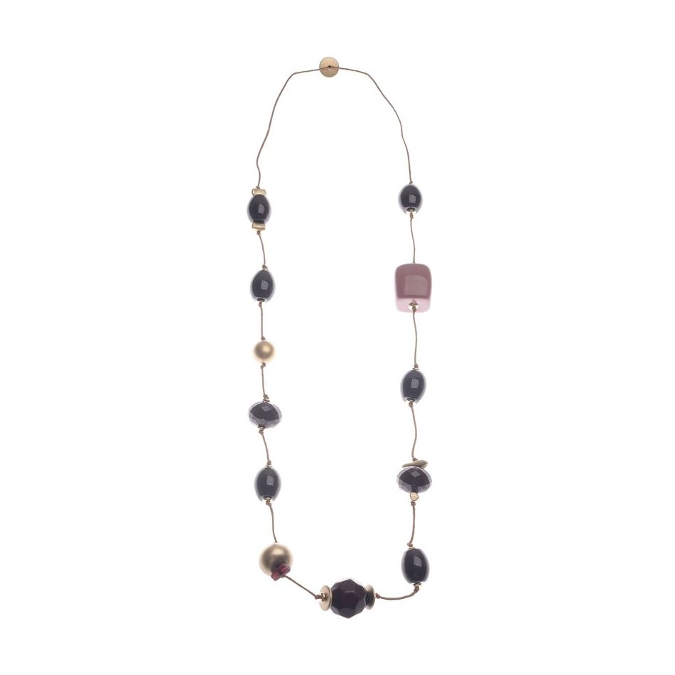 LONG NECKLACE WITH RESIN BEADS