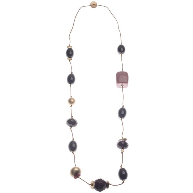 COLLAR LARGO CUENTAS RESINA