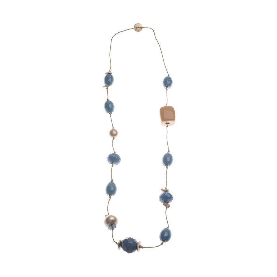 LONG NECKLACE WITH RESIN BEADS