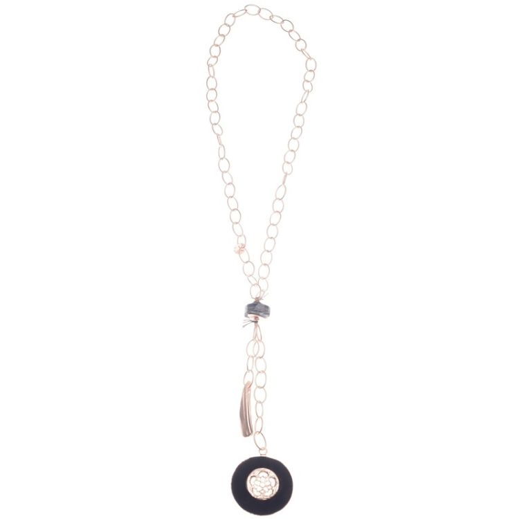 COLLAR LARGO CADENA DOBLE COLGANTE
