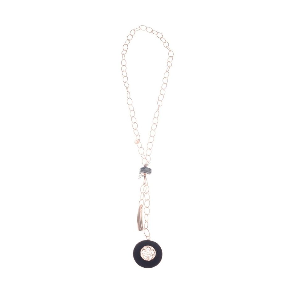 COLLAR LARGO CADENA DOBLE COLGANTE