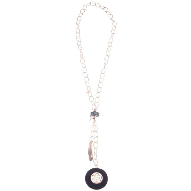 COLLAR LARGO CADENA DOBLE COLGANTE