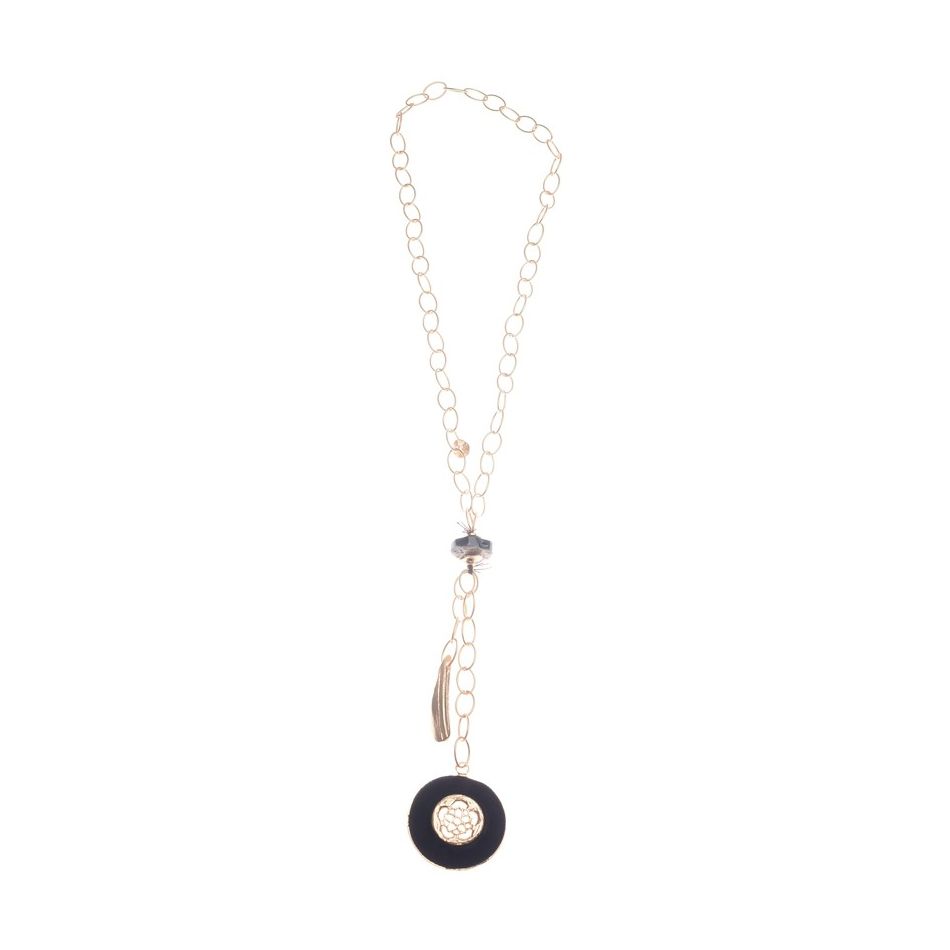 COLLAR LARGO CADENA DOBLE COLGANTE