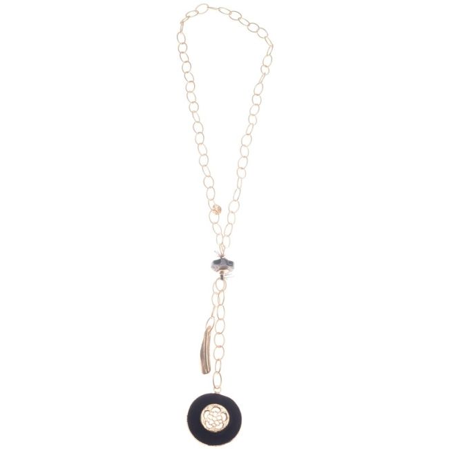 COLLAR LARGO CADENA DOBLE COLGANTE