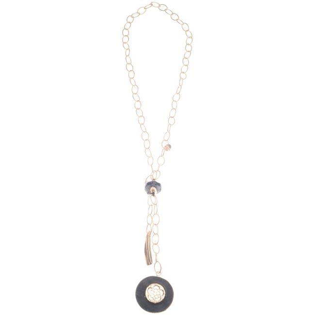 COLLAR LARGO CADENA DOBLE COLGANTE