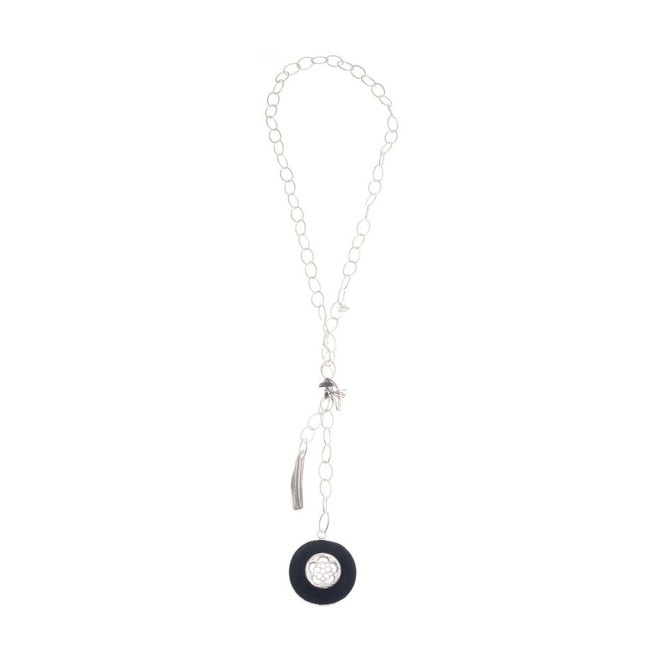 DOUBLE PENDANT CHAIN LONG NECKLACE