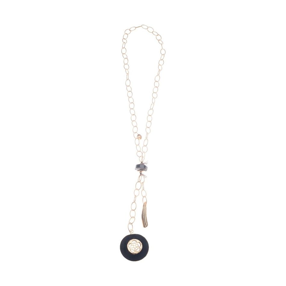 DOUBLE PENDANT CHAIN LONG NECKLACE