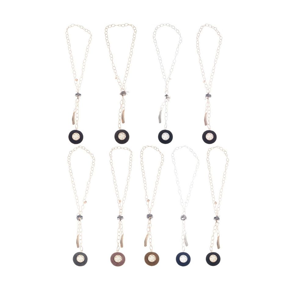 COLLAR LARGO CADENA DOBLE COLGANTE