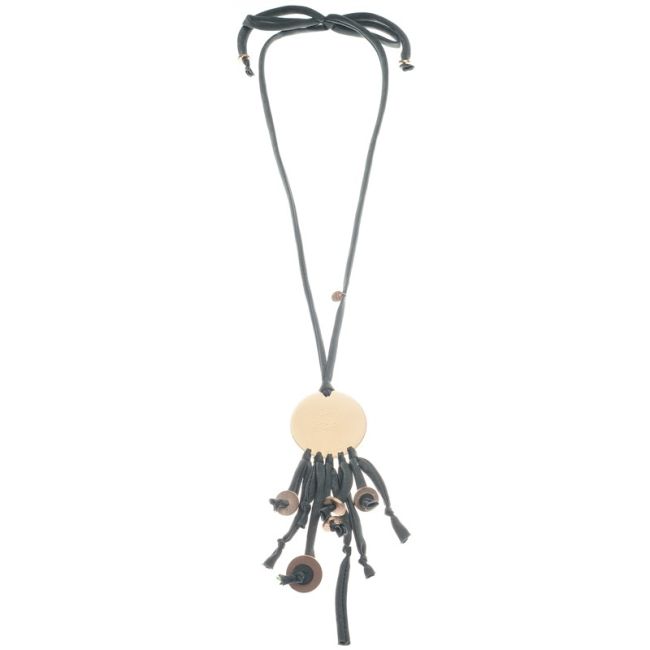 COLLAR LARGO MEDALLÓN METAL COLGANTES