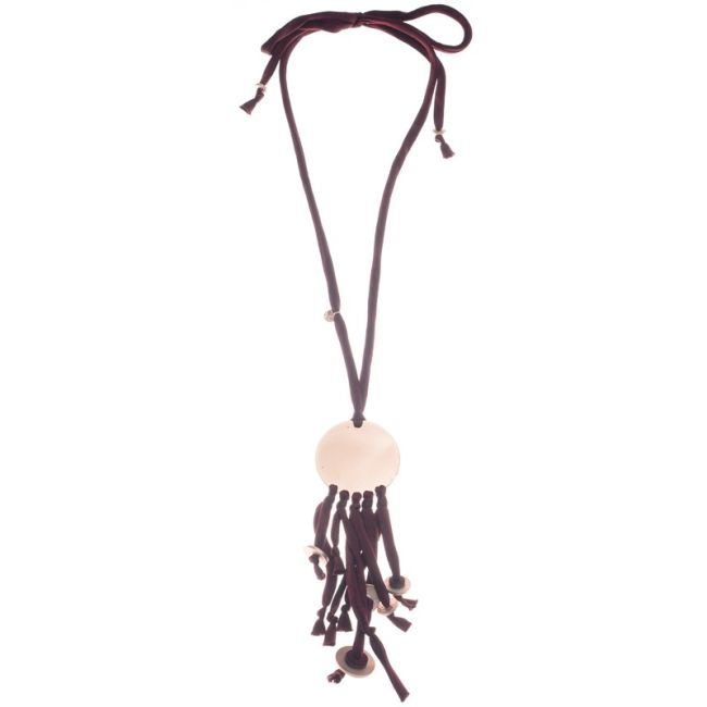 COLLAR LARGO MEDALLÓN METAL COLGANTES