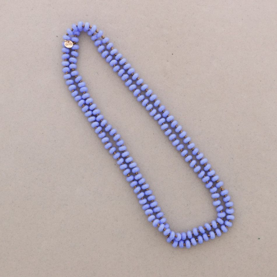 LONG NECKLACE BEADS KNOTS 1.2M*8MM