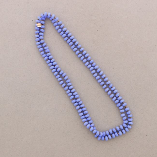 LONG NECKLACE BEADS KNOTS 1.2M*8MM