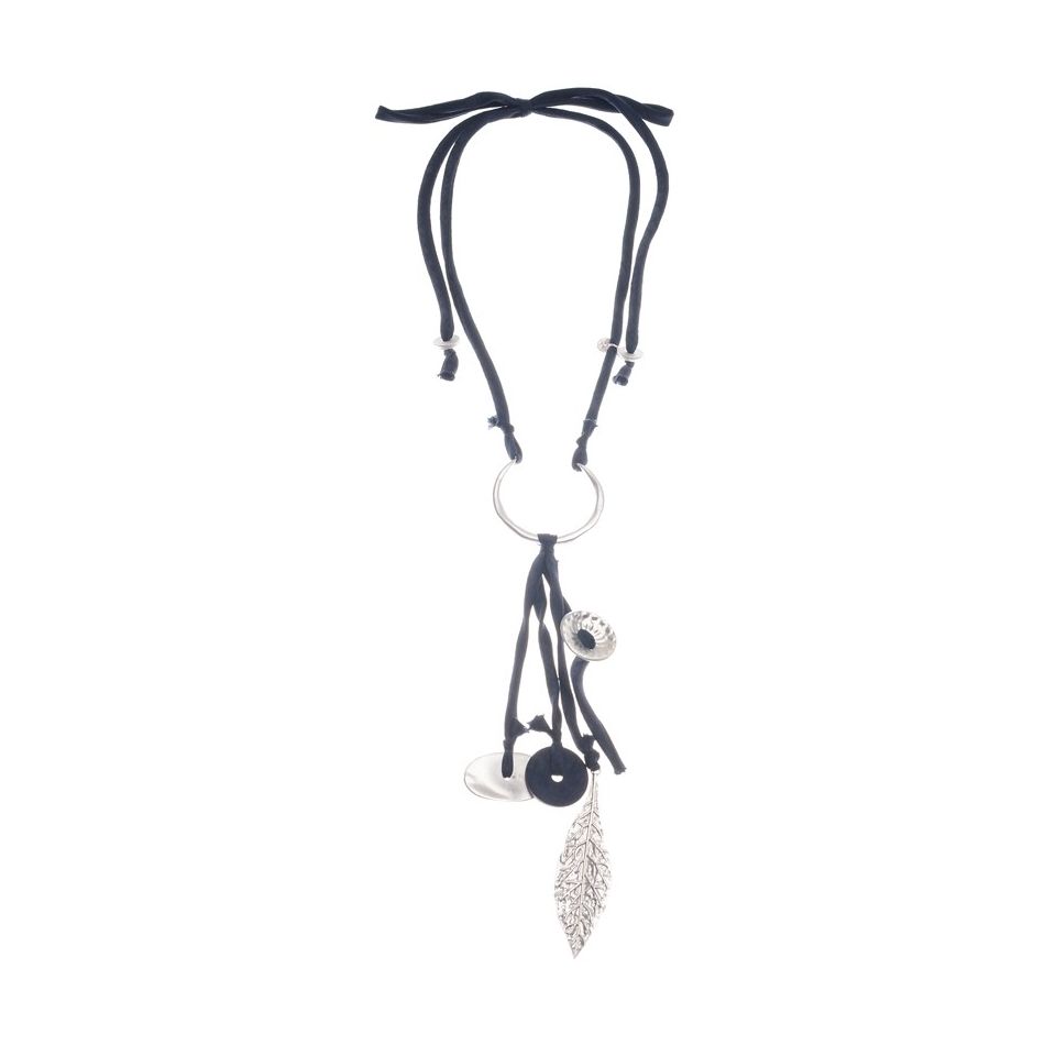 VARIOUS METAL PENDANT LONG NECKLACE