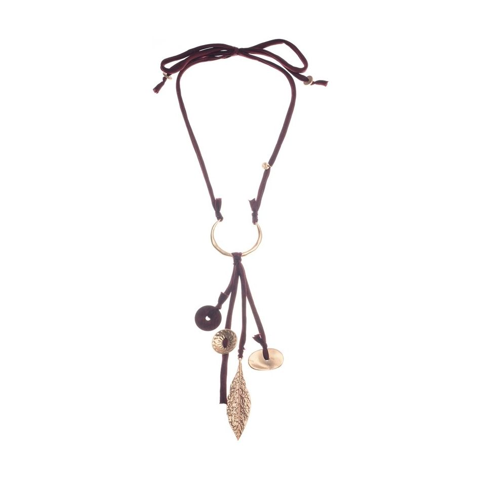 VARIOUS METAL PENDANT LONG NECKLACE