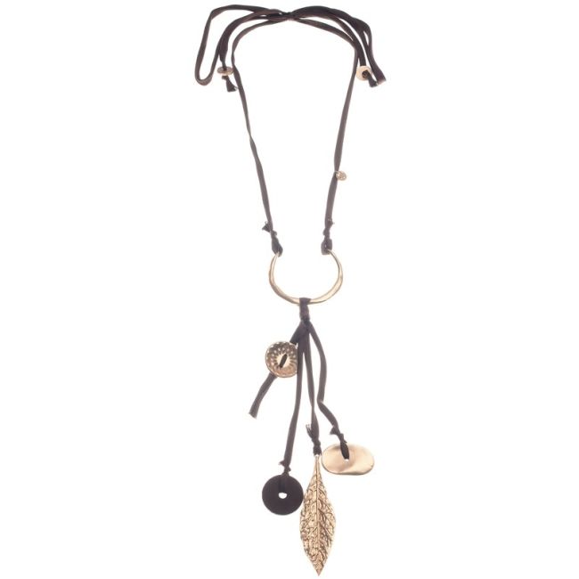 VARIOUS METAL PENDANT LONG NECKLACE