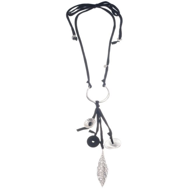 VARIOUS METAL PENDANT LONG NECKLACE