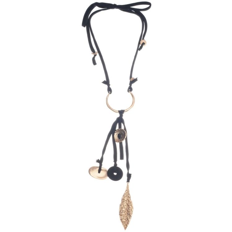 VARIOUS METAL PENDANT LONG NECKLACE 2