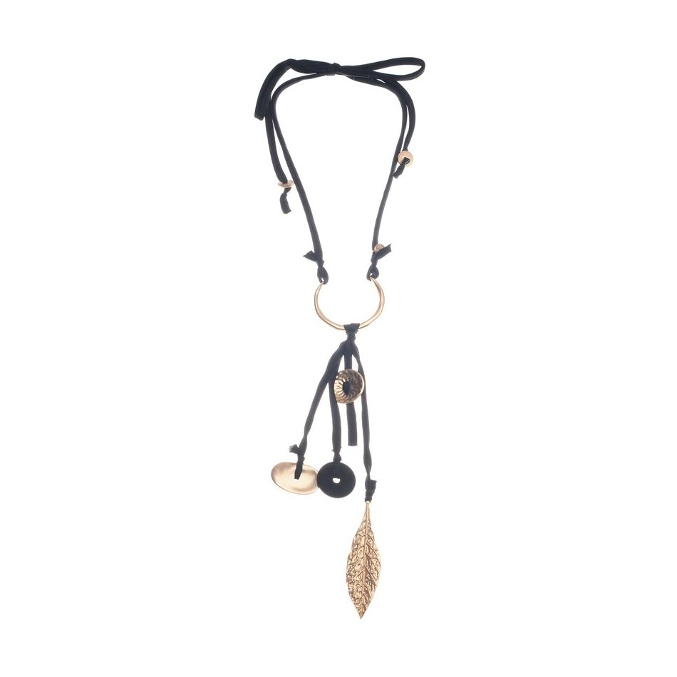 VARIOUS METAL PENDANT LONG NECKLACE