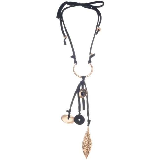 VARIOUS METAL PENDANT LONG NECKLACE