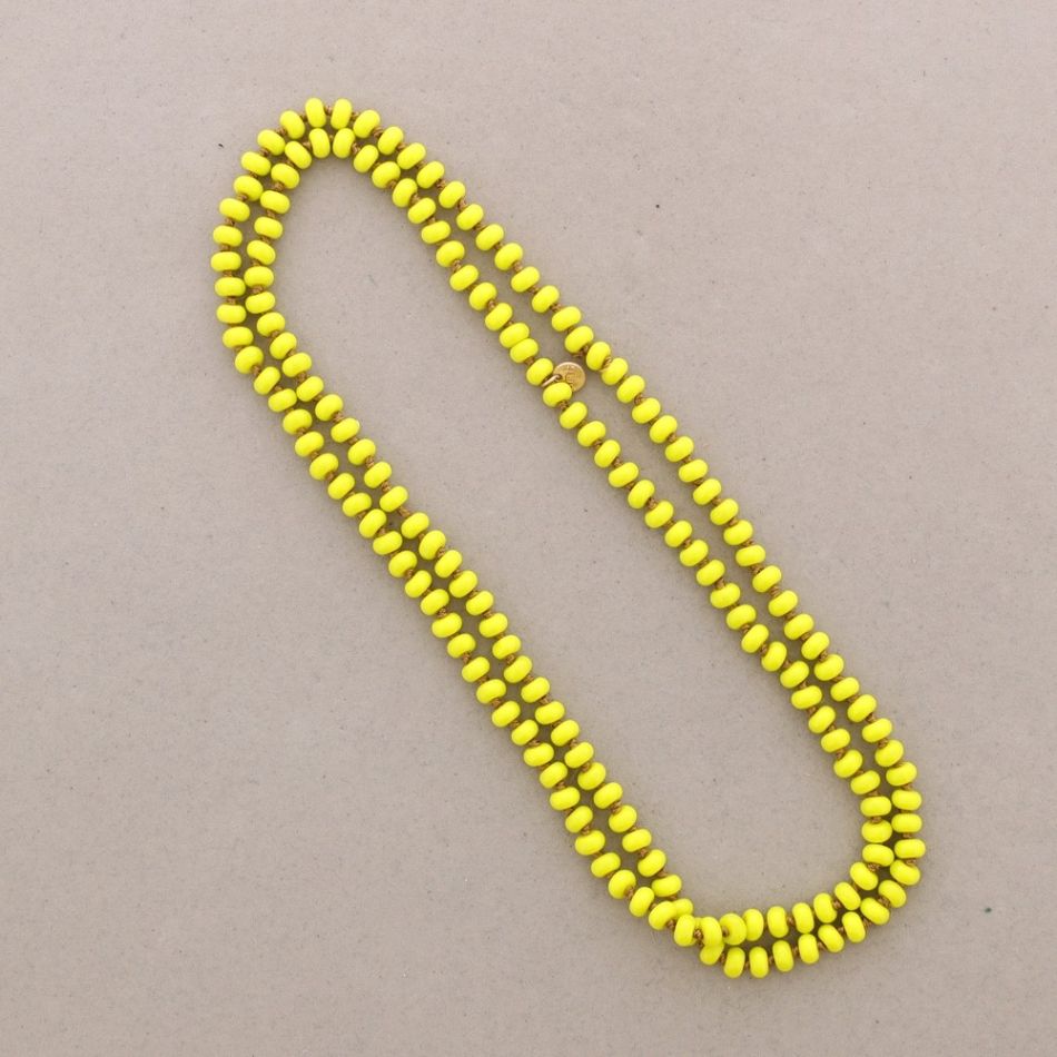 LONG NECKLACE BEADS KNOTS 1.2M*8MM