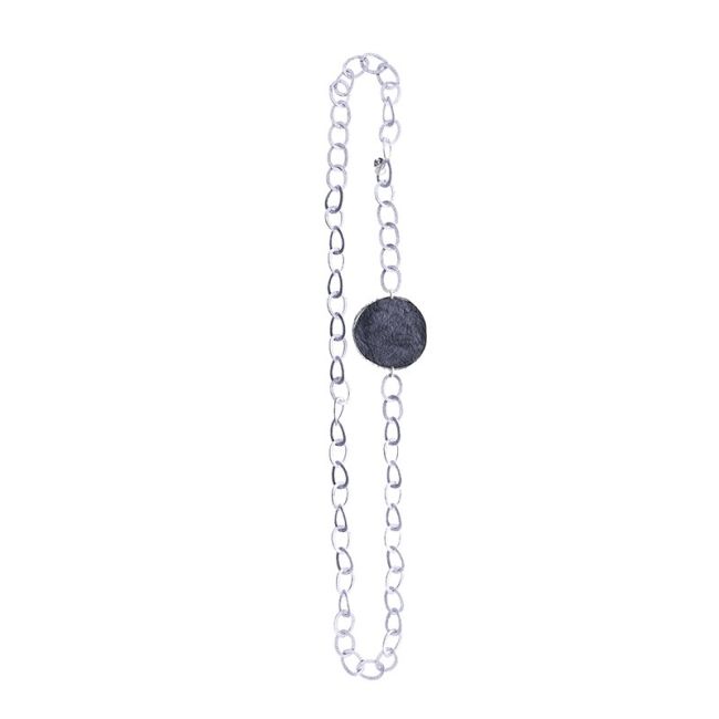 COLLAR LARGO CADENA MEDALLA FORRADA