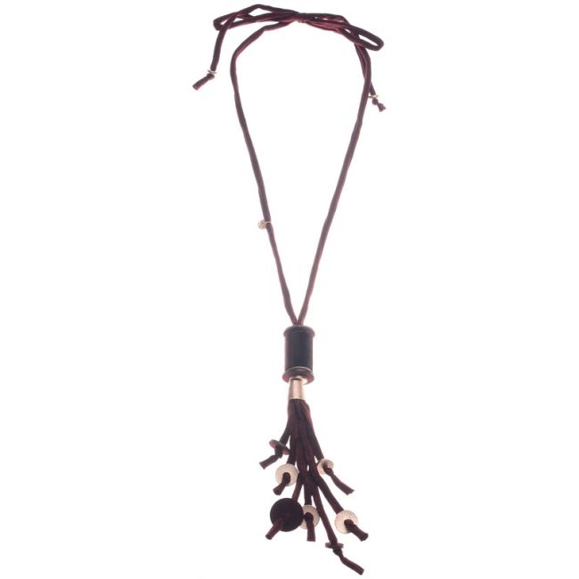 FRINGE CINLINDRO PENDANT LONG NECKLACE