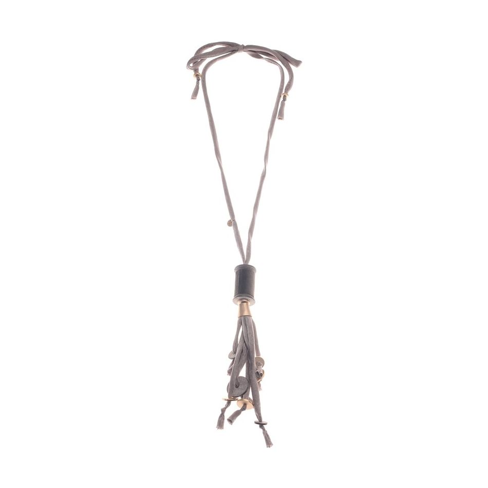 FRINGE CINLINDRO PENDANT LONG NECKLACE