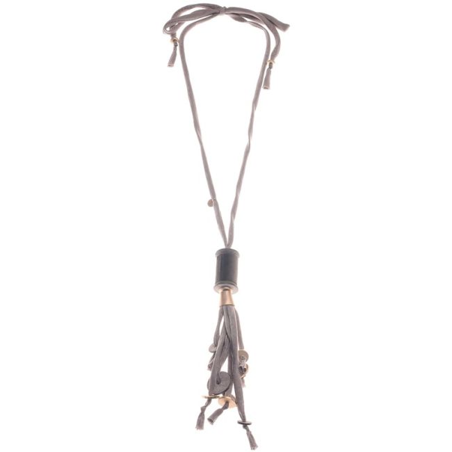 FRINGE CINLINDRO PENDANT LONG NECKLACE