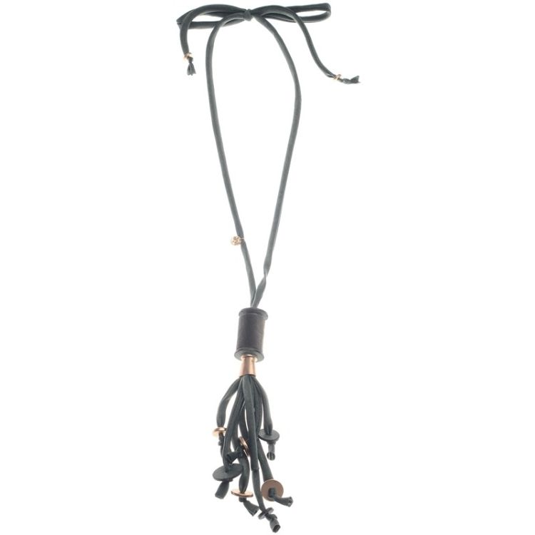 FRINGE CINLINDRO PENDANT LONG NECKLACE 2