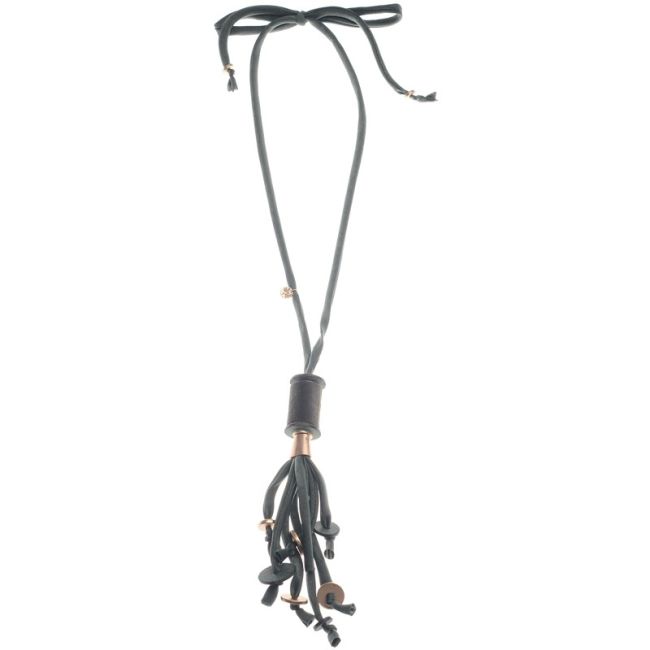 FRINGE CINLINDRO PENDANT LONG NECKLACE