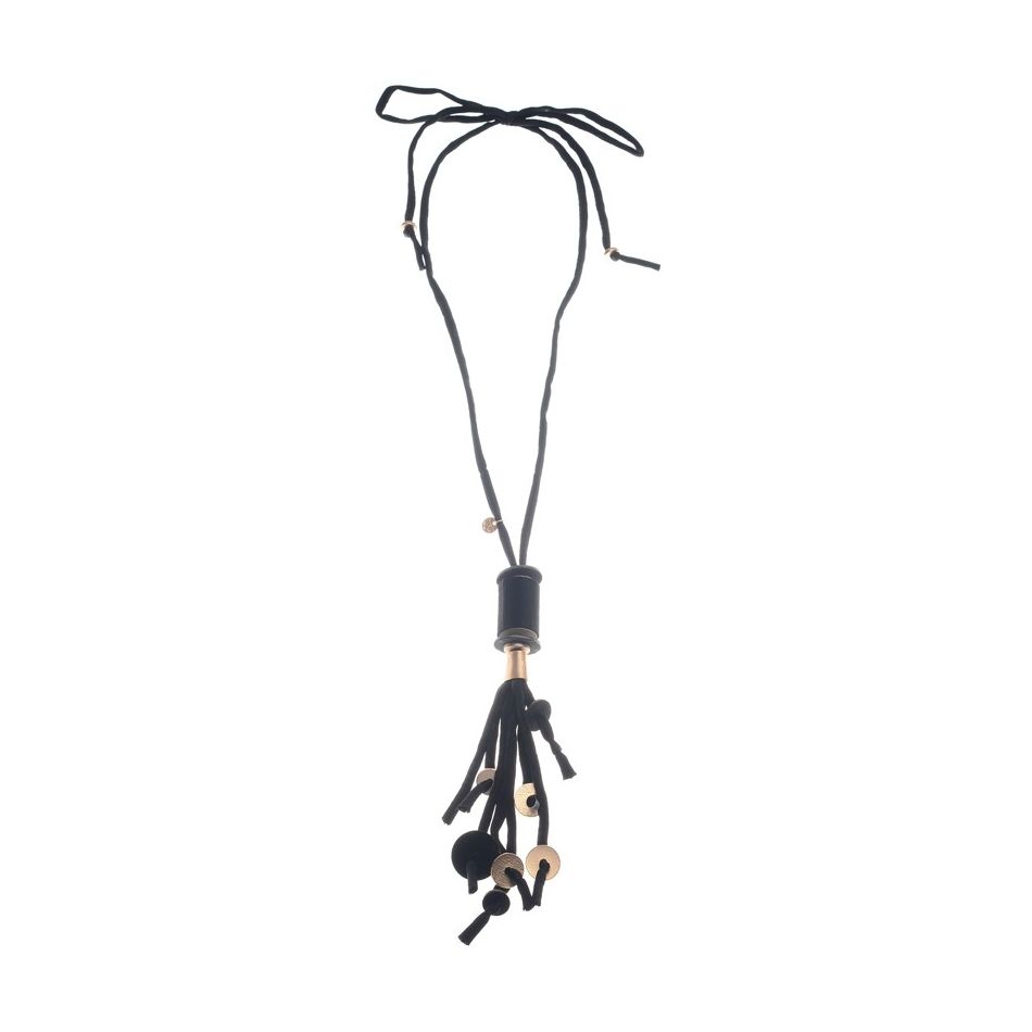 FRINGE CINLINDRO PENDANT LONG NECKLACE